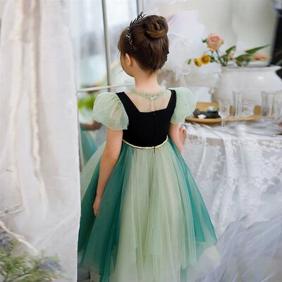 Baby Girl Clothes Dress Female Children Mesh Puff Sleeve