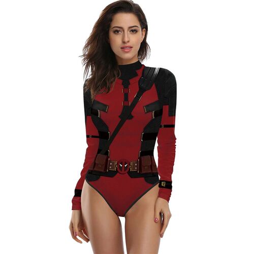3D Print Superhero Wolverine Deadpool Cosplay Jumpsuit Women