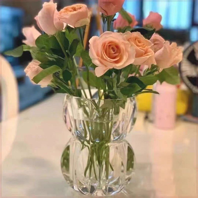 【福禄花瓶】水晶花瓶摆件玫瑰百合郁金香鲜切花卧室餐厅书房家居,家居饰品,花瓶,淘宝优惠券,粉丝福利购,淘宝优惠卷