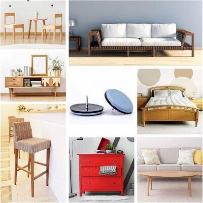 CHCH 20 Pcs Furniture Slider Pads With Nail Feet Furniture