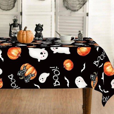 Halloween Ghost Pumpkin PE Tablecloth Table Runners Hallowee