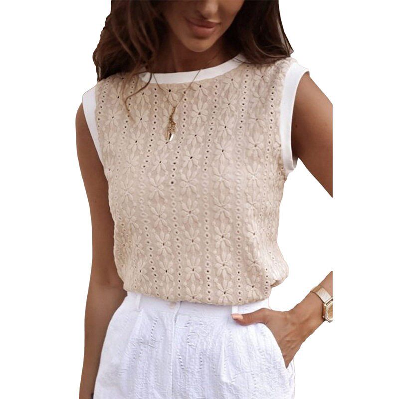 Shining Flower Texture Outer Wearing Vest Womens 2025 Casua