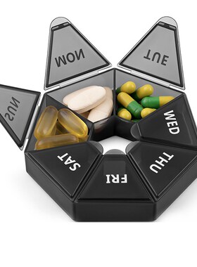 2Pcs 7 Days Pill Storage Box Mini Travel Portable Medicines