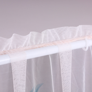 自然风新款数码印花三开门落地方顶加密蚊帐1.5m/1.8米床人家用