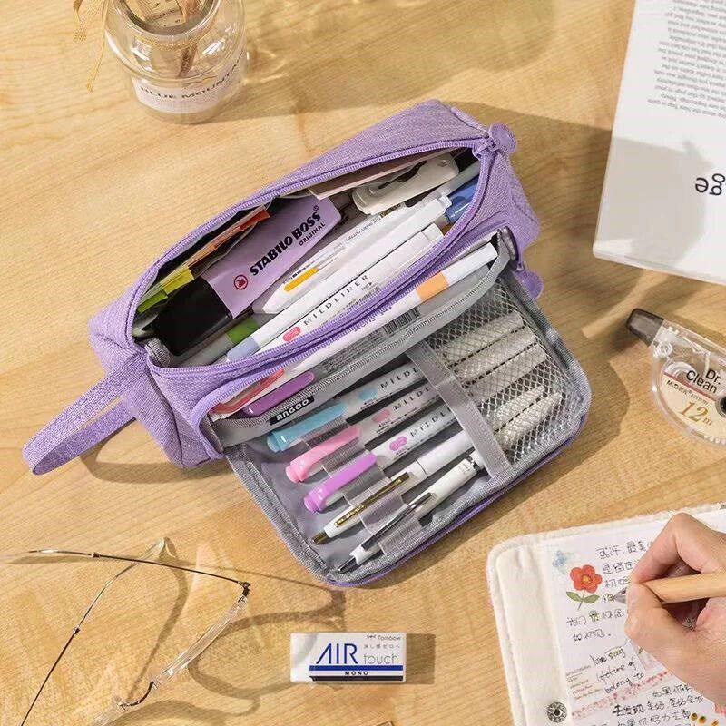 Large Capacity Pencil Case Students Stationery Pen Storage S图片