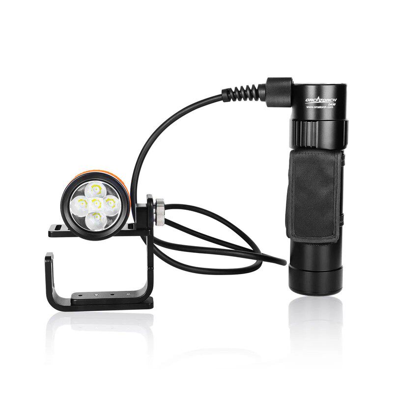 OrcaTorch D630 V2.0: 4000 Lumen Canister Dive Light with Goo