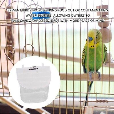 Bird Feeders Dustproof Dispenser AntiSplash Parrots Feeders