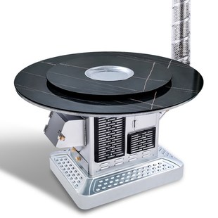 冬天农村家用汽化柴火炉烧柴烤火炉室内无烟取暖炉柴煤两用气化炉