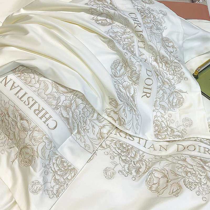 轻奢风四季长绒棉全棉四件套花卉刺绣柔软纯棉被套床上用品1.8米,3C数码配件,其它配件,淘宝优惠券,粉丝福利购,淘宝优惠卷