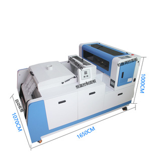 短袖 印花服装 DTF打印机 烫画打印抖粉烘干一体机数码 白墨柯式