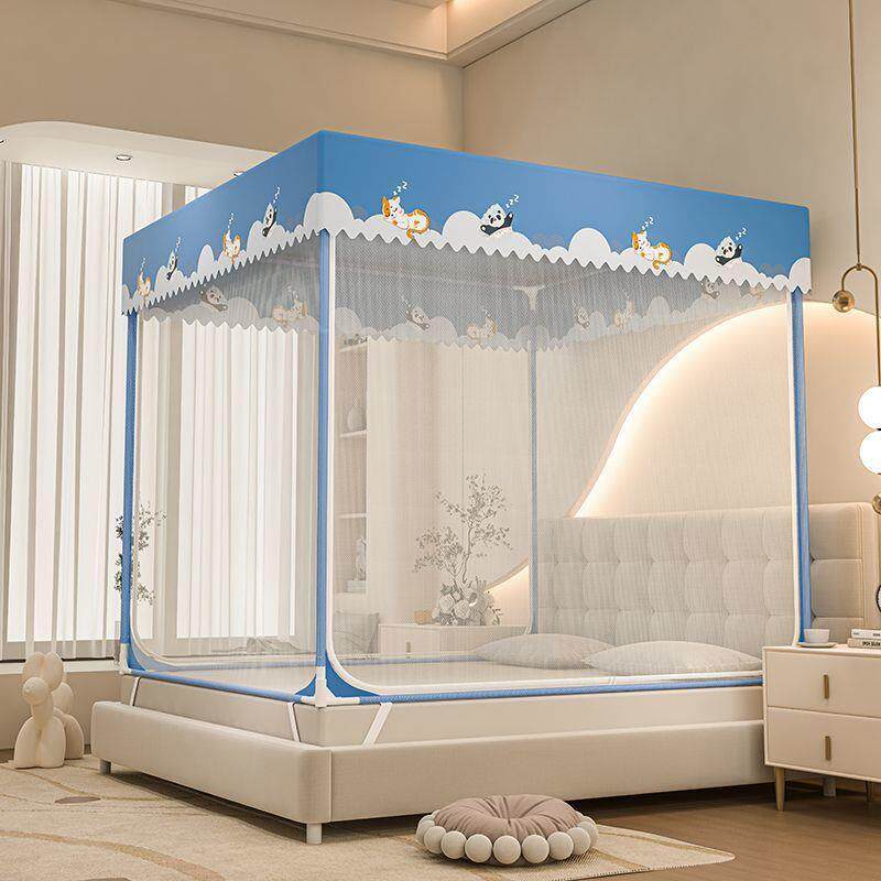 20款25新家卧用防摔蚊帐防尘顶全BzFxnF45婴儿童床底全罩式室蒙古