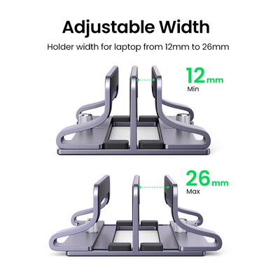 NEW UGREEN Vertical Laptop Stand Holder Foldable Aluminum No