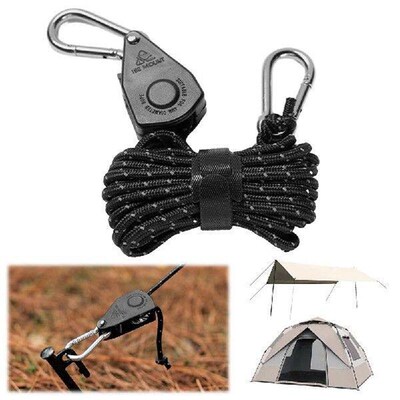 8 PCS Pulley Rope Adjustable Tent Fastener Rope Windproof