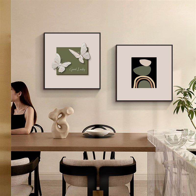 高级感餐厅装饰画20新款两联壁画家用餐桌背景墙挂画温馨墙画,家居饰品,现代装饰画,淘宝优惠券,粉丝福利购,淘宝优惠卷