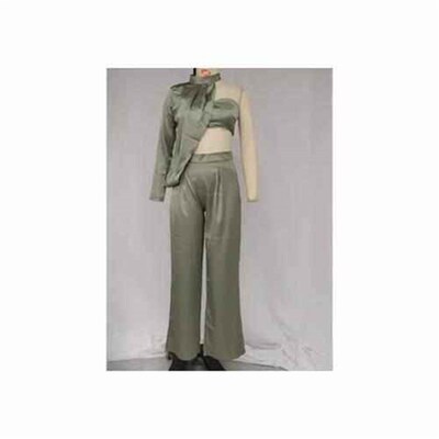 top navel-exposing shoulder elegant suit halter oblique