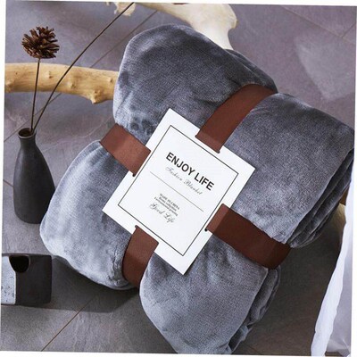 Blanket Plain Flannel Thick Coral Fleece Knee Blanket 小毛毯