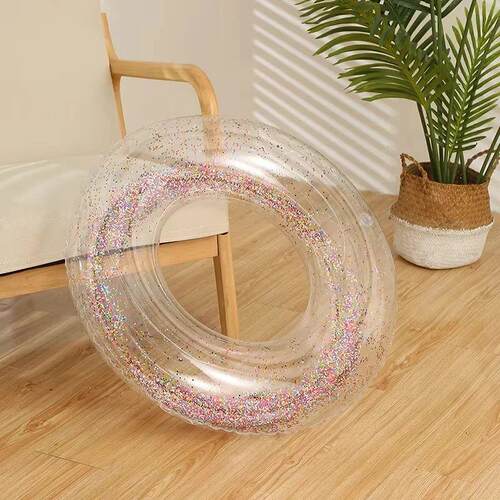 Swimming Ring Summer Inflatable Transparent Sequin For Adult