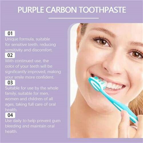 Purple Care Toothpaste Gentle Cleaning Tartar Stains Odour C