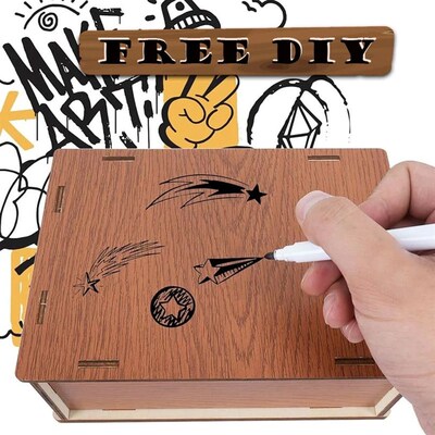 Money Box Wooden Piggy Bank Money Container for Cash Saving