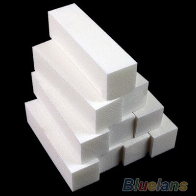 10Pc White Nail Art Buffer File Block Pedicure Manicure Buff
