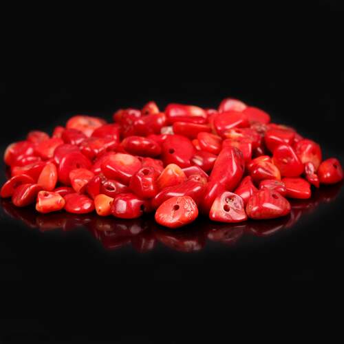 16 Inches Natural Irregular Red Corals Stone Chips Gravel Be