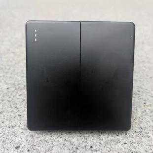 8型黑色门铃开关 二位2位二开门铃开关按钮 自动复位开关面板