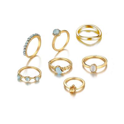 Women knuckle ring creative inlaid rhinestone Joint ring set