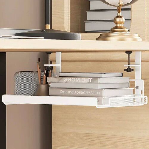 Under Desk Cable Management Tray, No Drill Steel Desk Cable