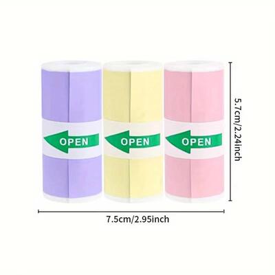 3 Rolls of Mini Printer Paper, Thermal Paper, Printable ers
