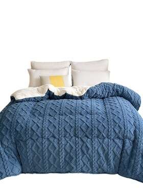 Duvet Velvet Quilt Warm Winter Wool Thick Blanket Comforter