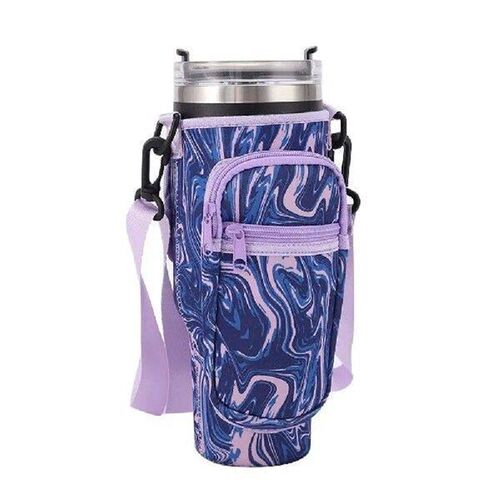 Shoulder Strap Water Bottle Holder Pouch Multi Pockets
