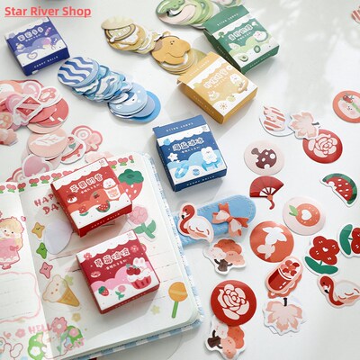 6 Box/Set Time Notes Series Decorative Stickers Cute animal