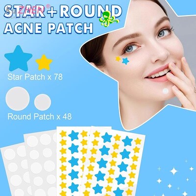 126/132Pcs New Colorful Invisible Acne Removal Pimple Patch