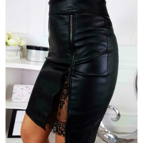 New Fashion Women Office Elegant Mini Skirts Lace patchwork