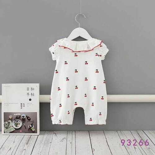 childrens clothing new baby jumpsuit small fresh cherry ba
