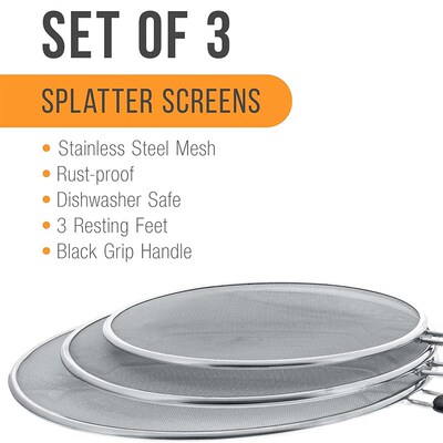 Splatter Screen for Frying Pan Grease Guard Cover Oil Splash