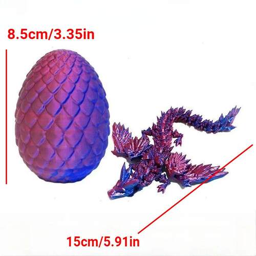 15cm 3D Printed with Movable Wings Dragon Movable Joint Fidg