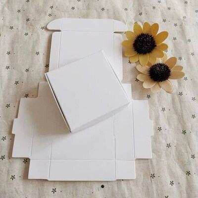 10pcs Hot Sell DIY Kraft Gift Boxes White/Brown/Black Paper
