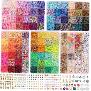 Clay Making DIY Kits Necklce Letter Bracelet Set Beads Bead