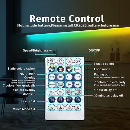 LED Strip 1m-30m RGBIC WS2812b Bluetooth App Control Chasing