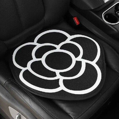 Camellia Car Seat Cushion Winter Plush Printing Car Three