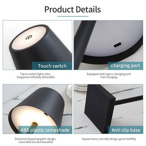 LED Desk Lamp Usb Rechargeable Table Lamp Bar Restaurant Amb
