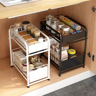 Kitchen seasoning storage rack Push pull drawer cabinet