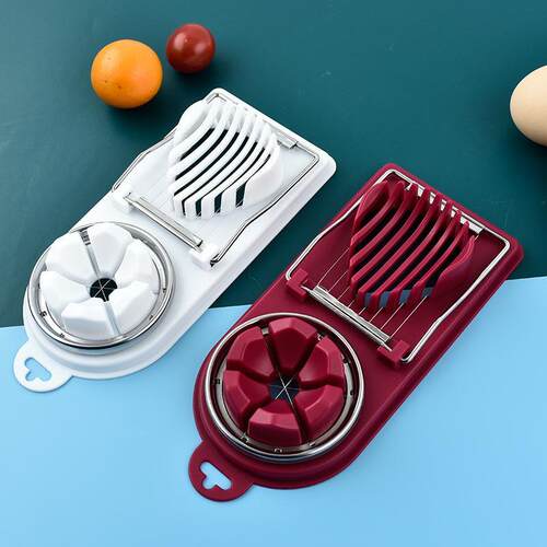 Egg Slicer Home Stainless Steel Egg Cutter 2-in-1 Preserved