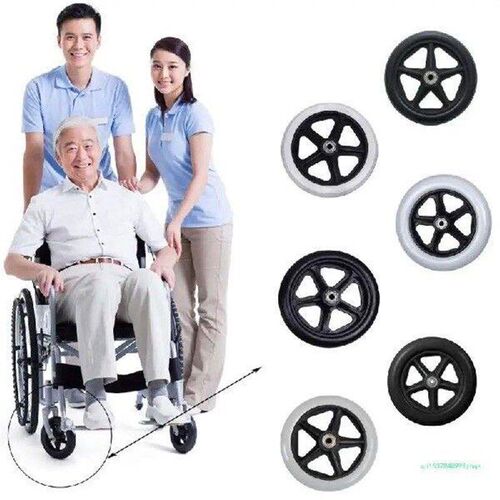 2Pcs 6/7/8in Heavy Duty Wheelchair Front Caster Flexible