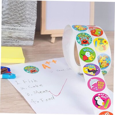 500 reward sticker roll good job well done stickers 奖励贴纸