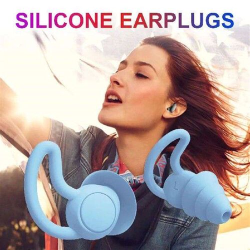 2Pairs Silicone Ear Plugs Sound Insulation Anti Noise