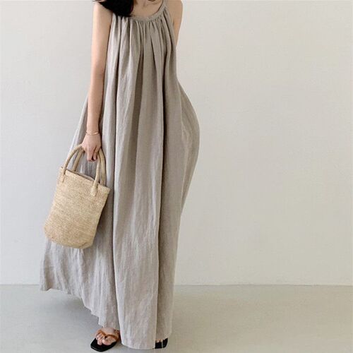 4Colors Summer Vintage Long Shirt Dress Female 2022 Beach Wo