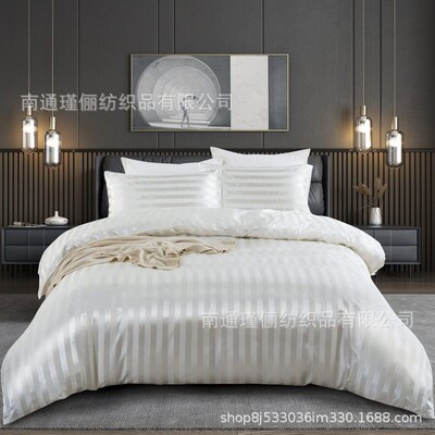 Temushein Bedding Satin Strip Three-piece Set Four-piece Pil