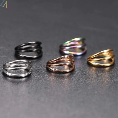 2024 CZ Row Conch Nose Rings Hoops Earrings Piercing Jewelry